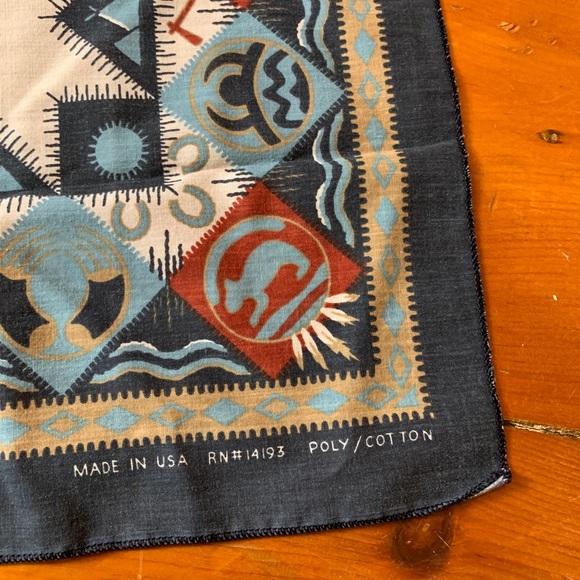 Vintage Western Bandana Scarf - Made in America - Picture 4 of 4